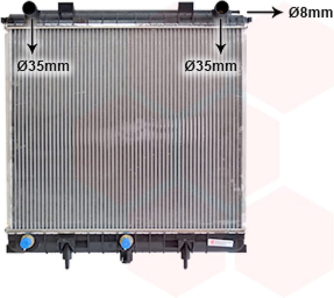 Van Wezel - RADIATOR VOOR RANGE ROVER II 1994-2002 RA400638VWAN