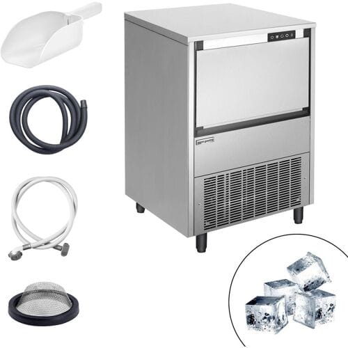 GGM Gastro Eiswürfelbereiter - Würfel - 76 kg/24 h Zilver