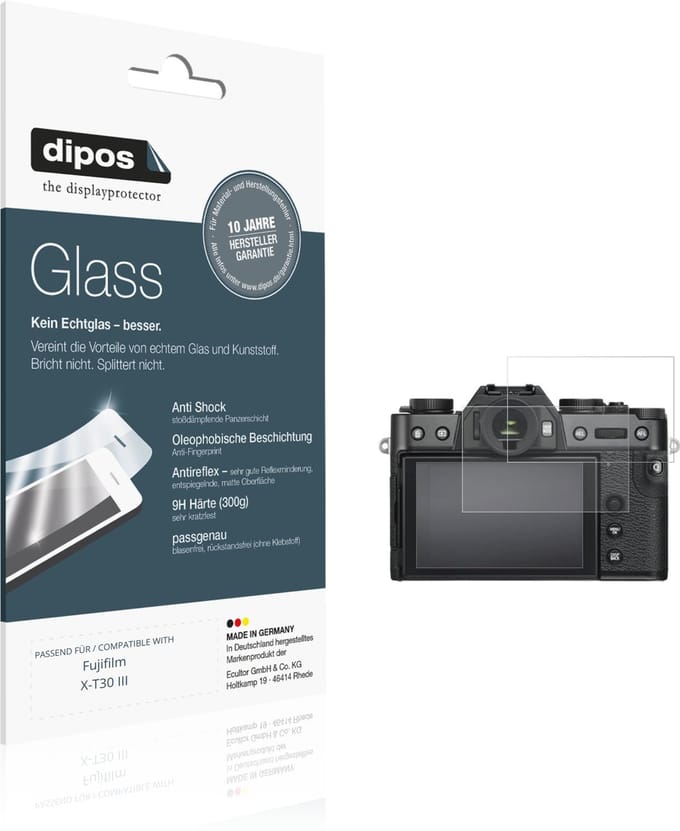 dipos – 2x Matte Pantserfolie geschikt voor Fujifilm X-T30 III | 9H Screenprotector