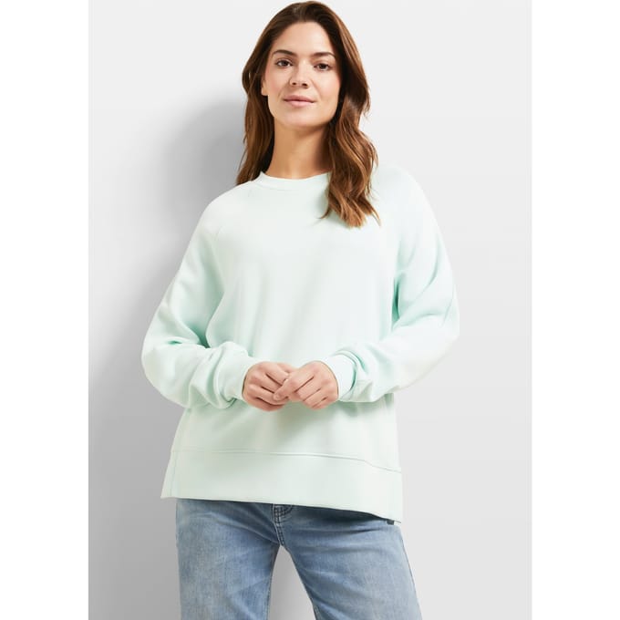 Bugatti Damen Sweatshirt van rekbare modalstof
