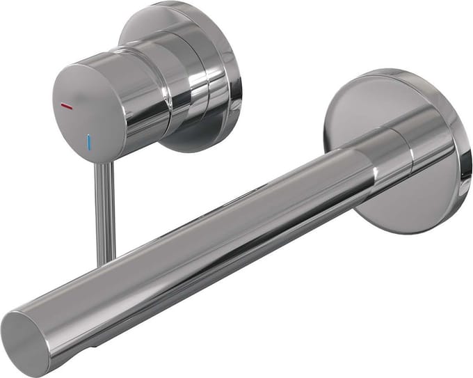 Brauer Chrome Edition inbouw wastafelmengkraan met rechte uitloop en rozetten model A2 chroom