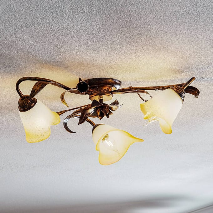 ONLI Plafondlamp Lucrezia 3-lamps, brons