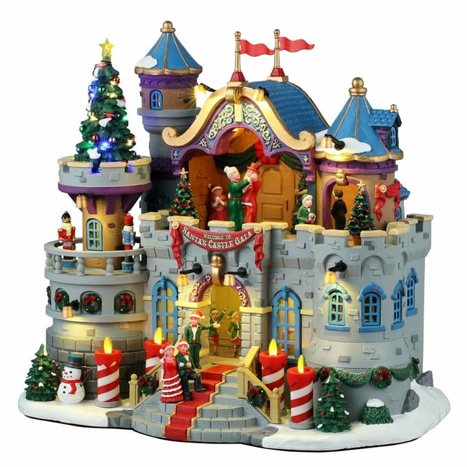Lemax - 'Santa's Castle Gala' - Verlichte Sights & Sounds met animatie - Inclusief adapter