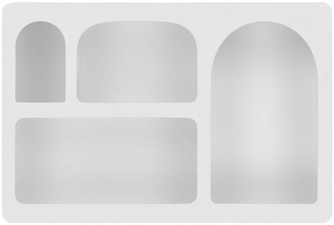 Bryne Wall Plank - Display Shelf - Modern Plank - veelzijdige opslag - Witte afwerking - 40 cm x 13 cm x 60 cm