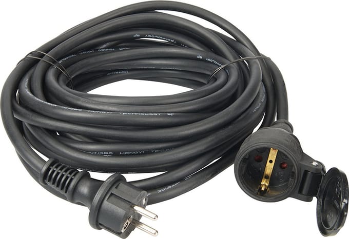 Powermaster Europese F-type Schuko verlengsnoer, 230 V Eenvoudig, 10 m
