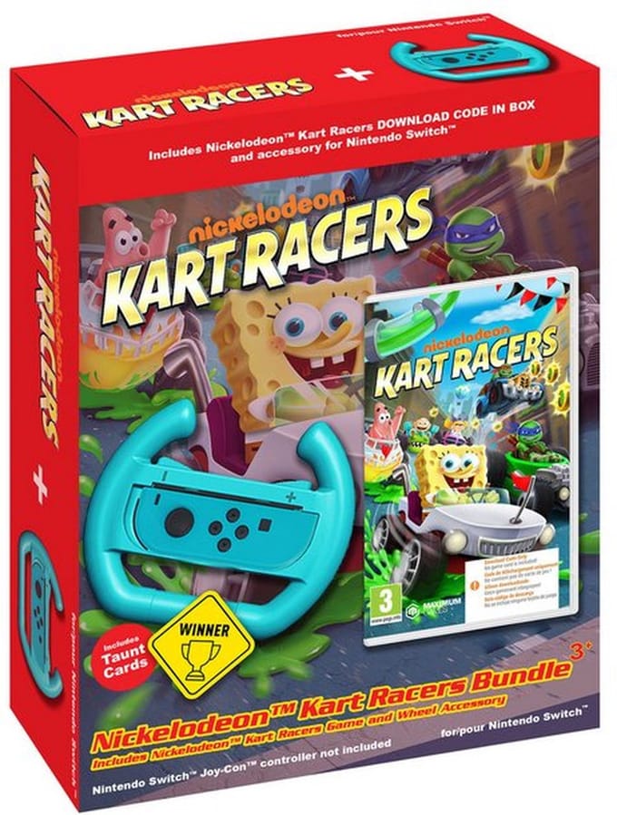 Nickelodeon Kart Racers - Wheel Bundle (Code in a Box) - Nintendo Switch - Racing