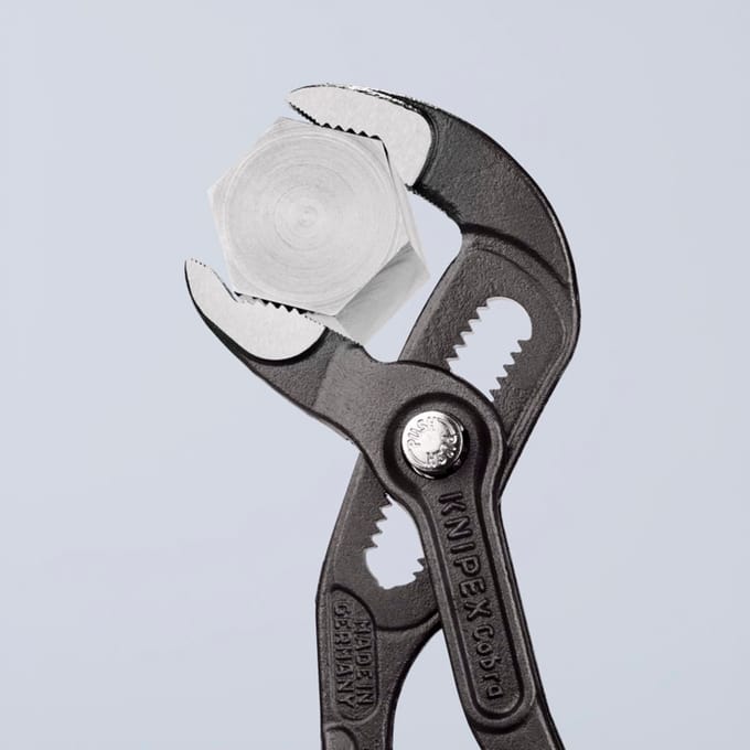 Knipex Cobra® 87 01 180 Hightech Waterpomptang - 180 mm - Zelfklemmend - Verstelbaar met Drukknop - 42 mm Capaciteit - Chroom-vanadiumstaal - Professioneel Handgereedschap