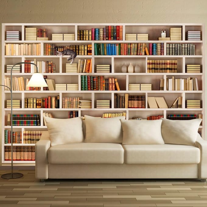 Fotobehang - Home library.