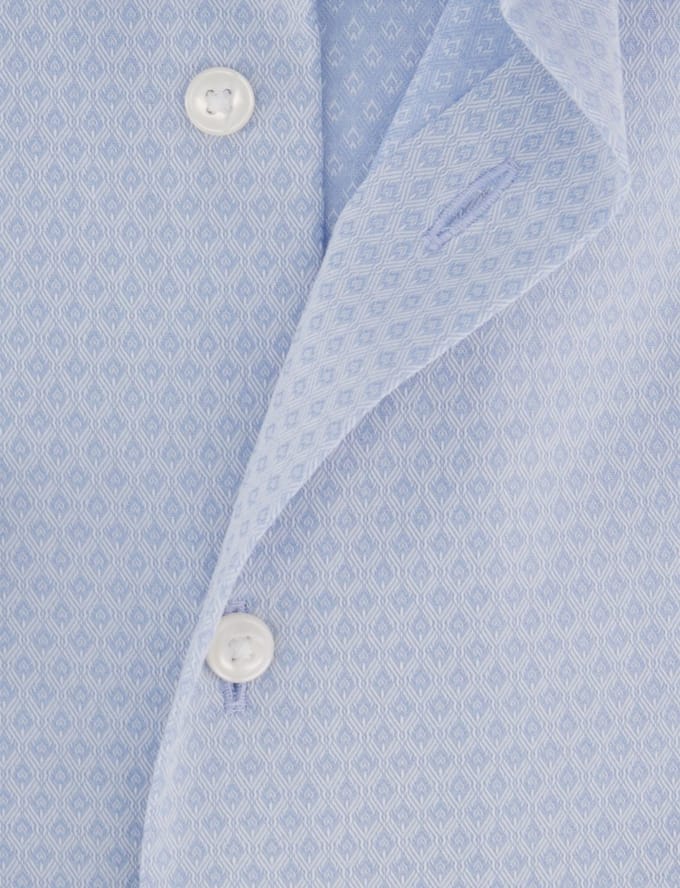 Olymp overhemd lichtblauw comfort fit semi-wide collar
