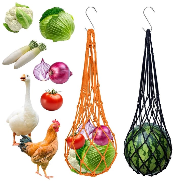 Solidchoice - Set van 2 Voedernetten voor Kippen en Vogels