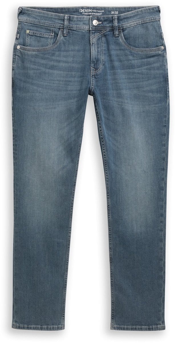 Tom Tailor Denim - TTAEDAN STRAIGHT-jeans - Maat 29/32 - mid stone blue grey denim