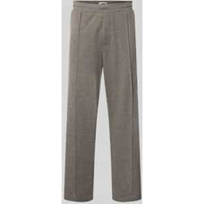 straight fit stoffen broek van katoenmix