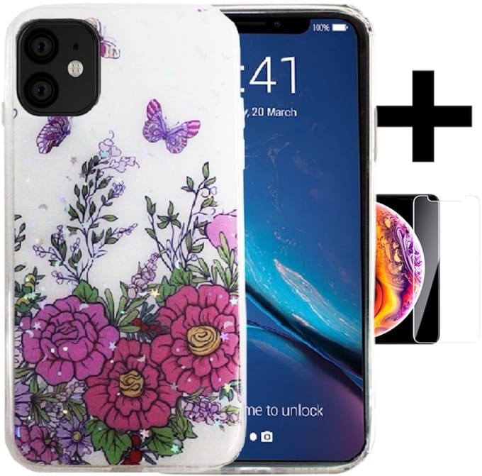 Hoesje Geschikt voor Apple iPhone 12 mini silicone/iphone 12 mini/ TPU back cover print + Gratis screenprotector (4)
