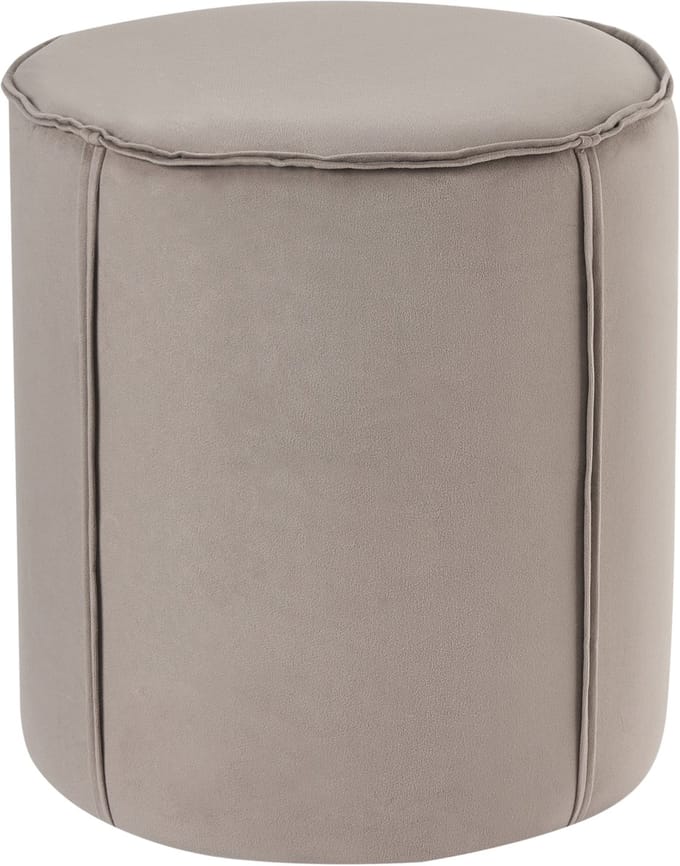 SEDONA - Poef - Taupe - Fluweel