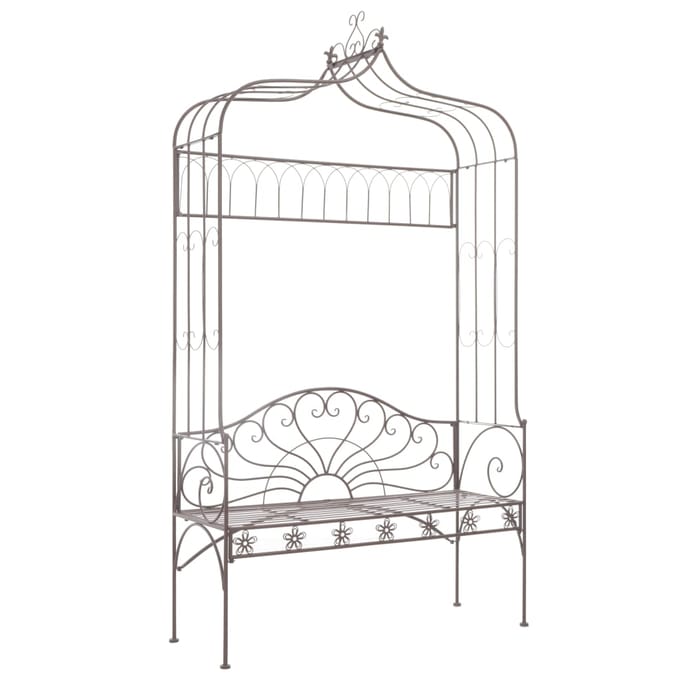 vidaXL - Tuinbank - 122 - cm - ijzer - antiekbruin