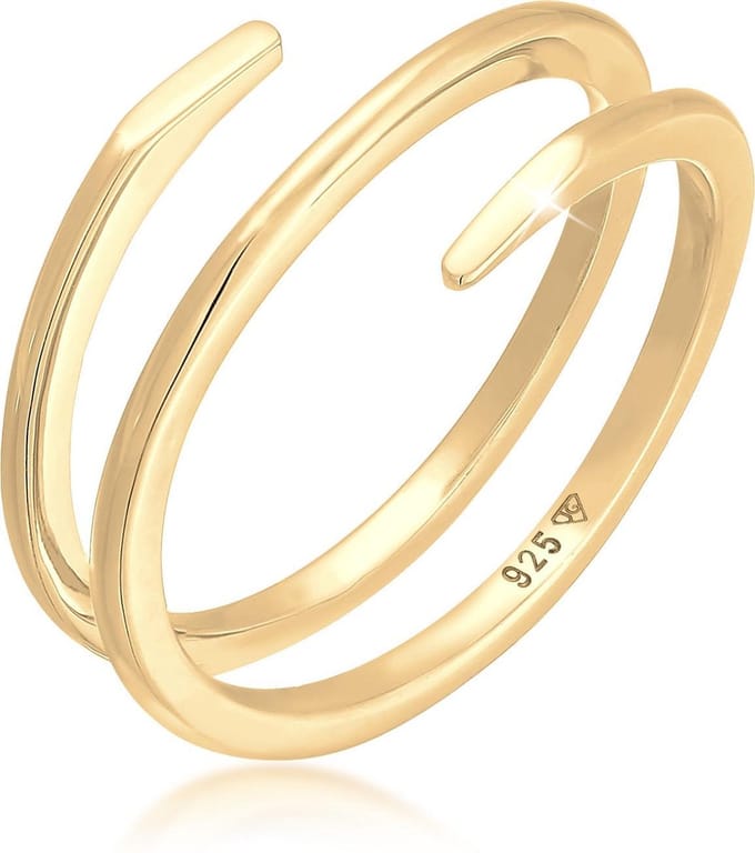 Elli - Ring - Dames Wikkel Gedraaid Filigraan Trend in 925 Sterling Zilver - Dames