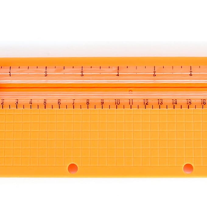 Massicot A4 Échelle Précise Portable Orange Petit Massicot avec Guide Mobile pour l'École orange