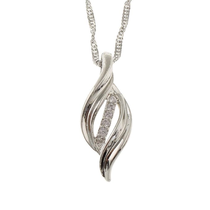 Ilènne - Ketting met hanger Fantasy- platinum plated - Zirkonia