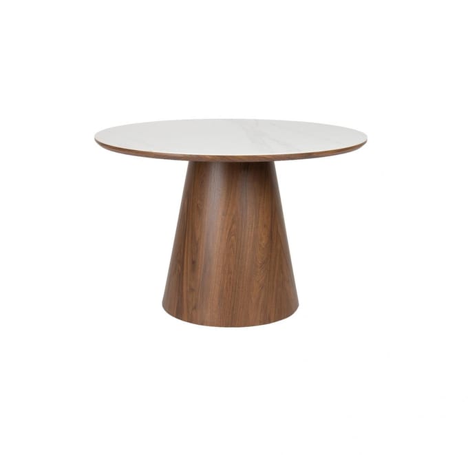Puur - Alivia eettafel rond - walnoot