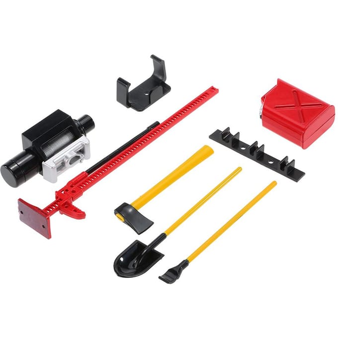 6 stuks AUSTAR 10008 RC Decoratie Gereedschapset Kit RC Accessoires voor 1:10 RC-rotscrawler
