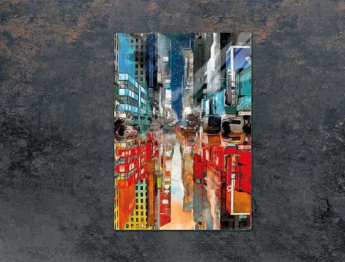 TMK ArtDeko Serie - Snijplank van Glas - 35x52 cm - Stad Design