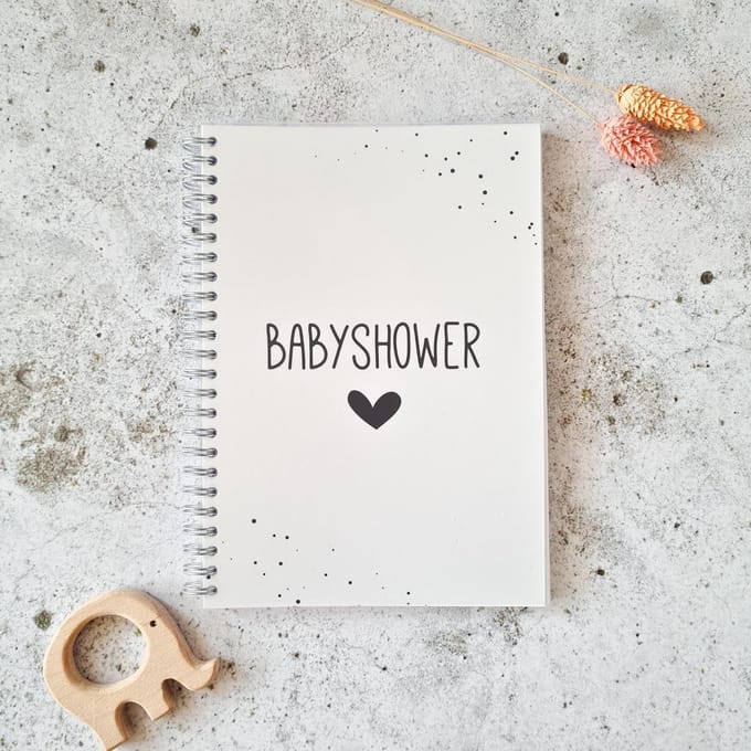 Babyshower boek | invulboek | voorspellingen | gastenboek | zwart wit