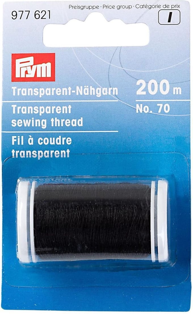Transparant Naaigaren Donker Prym - 200 m