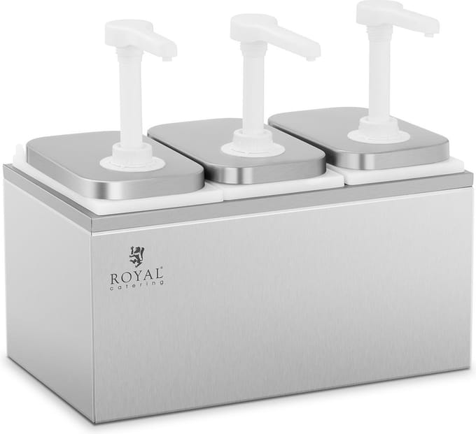 Sausdispenser - 3 pompen - 3 x 2 L - Royal Catering