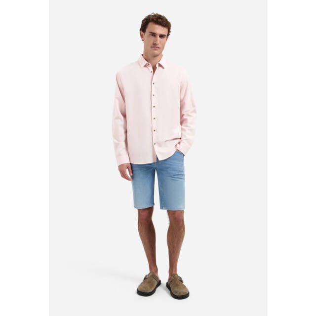 No Excess Shirt with linen soft pink