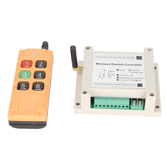 Afstandsbedieningsschakelaar Multifunctioneel 6CH 433Mhz Afstandsbedieningsrelais voor Elektrische Deuren Ramen beige