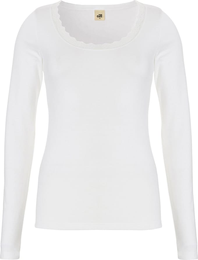 thermo shirt long sleeve met kant snow white voor Dames | Maat S
