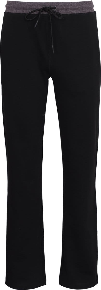 La-V Loungewearbroek met rechte pijd van sweatsof voor heren Zwart M