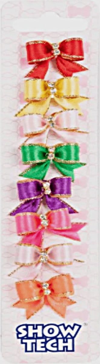 Show Tech - Cutie Sparkle - Strikjes met strass steentjes - 8 stuks
