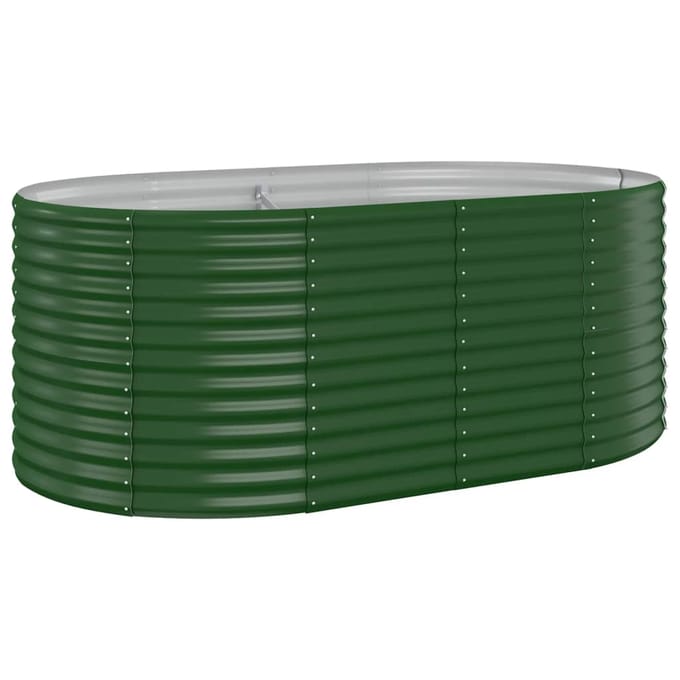 vidaXL - Plantenbak - 175x100x68 - cm - gegalvaniseerd - staal - groen