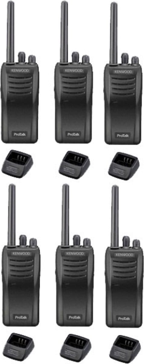 Set van 6 stuks Kenwood TK-3501 PMR446 met tafelladers
