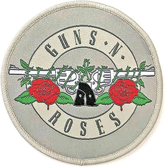 Guns N' Roses - Silver Circle Logo Patch - Grijs