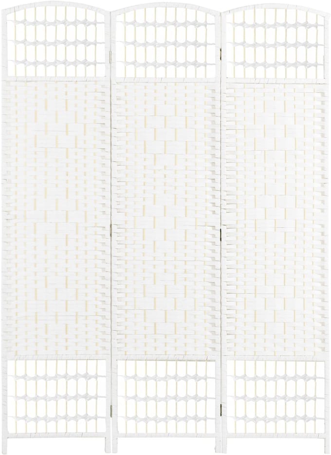 HOMCOM Kamerscherm - Hout - 120x1,5x170cm - Wit