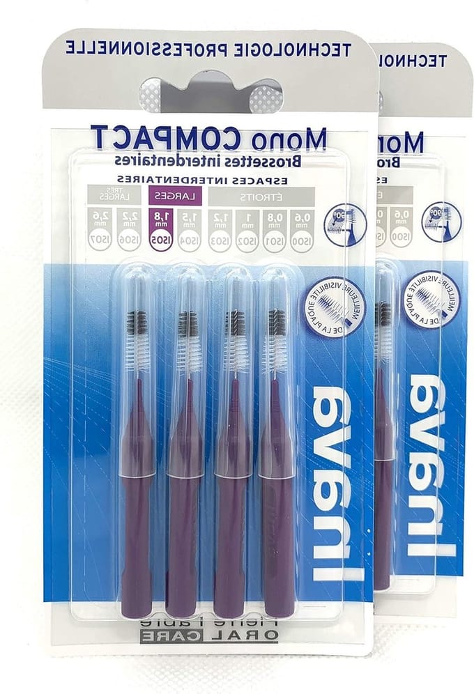 Interdentale Borstels - Tandenstokers - Mondhygiëne - Grote Ruimtes - 18 mm - Paars