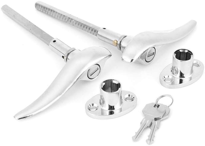 Allecto - RVS Buiten Deurhendel voor 3 Window Coupe 1932-1934 - Sleutel Lock