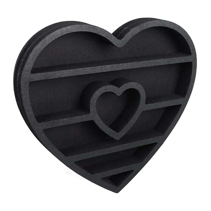 Houten Kristal Display Plank in Hartvorm Multifunctionele Decoratieve Wand Zwevende Display Plank voor black