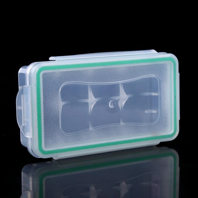 1 stuks Slijtvaste Harde Plastic Behuizing Waterdichte 18650 Batterijhouder Opbergdoos gray