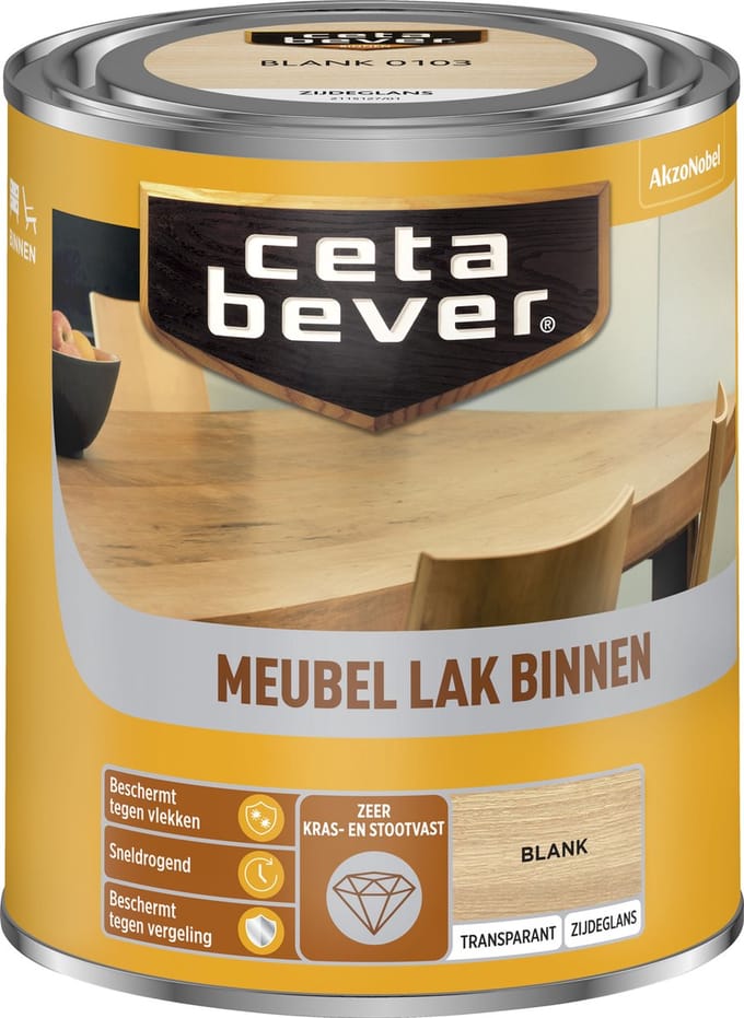 Cetabever - Meubellak Transparant Zijdeglans - Blank - 750 Ml