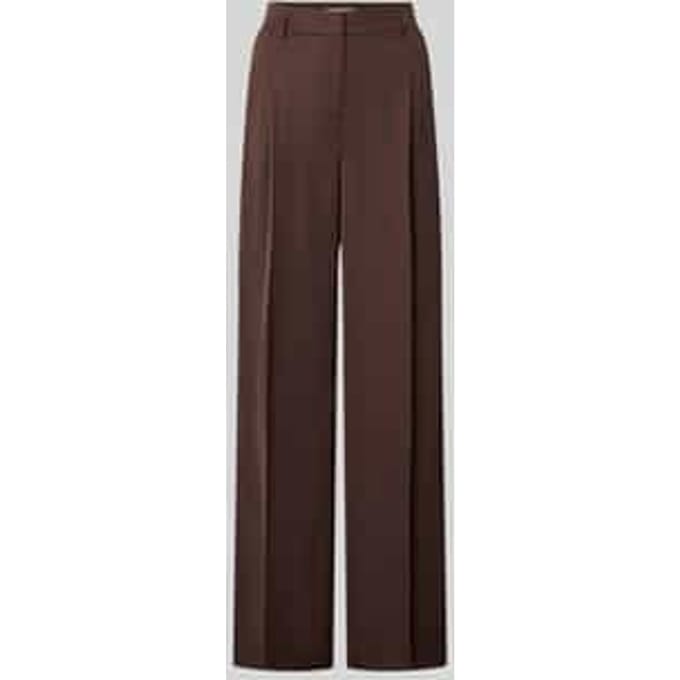 Wide leg bandplooibroek met achterzakken