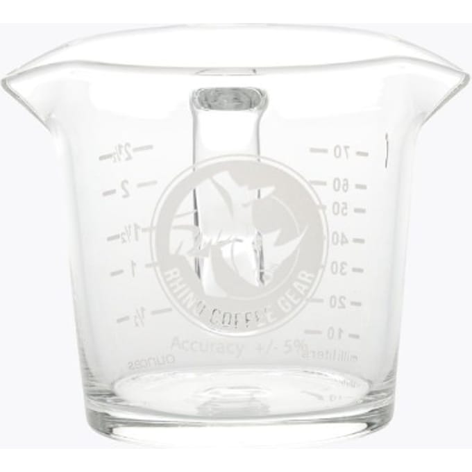 Rhinowares Espresso Borrelglaasje | Transparant | Espressokopje | 70 ml Maatglas met Schenktuiten voor Barista Precisie