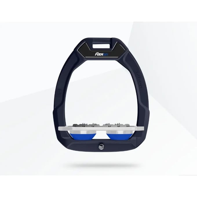 Veiligheid verstelbare stijgbeugels Plat Ultra Grip Groen/Grijs/Blauw Flex-On Safe-On