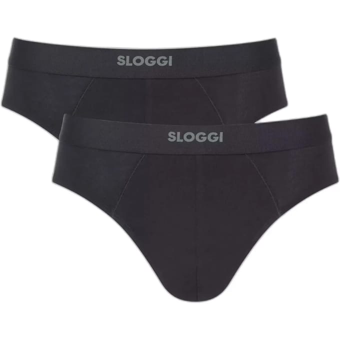 sloggi men EVER Ease Brief 2P Heren Onderbroek - ZWART -