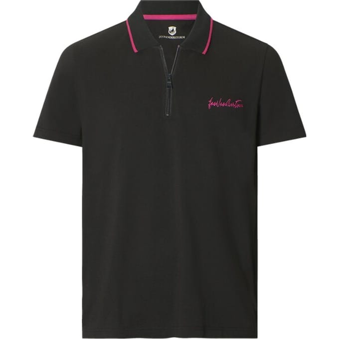 Jan Vanderstorm herren Poloshirt - 52/54 - zwart - Plus Size