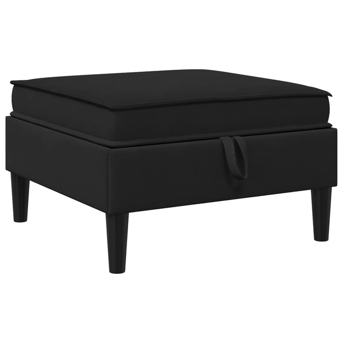 vidaXL - Sofa - Kruk - met - Opbergruimte - Zwart - Fluweel