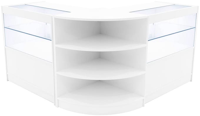 Andromeda led winkel toonbank set - wit - lm60 & 2x c900 - led