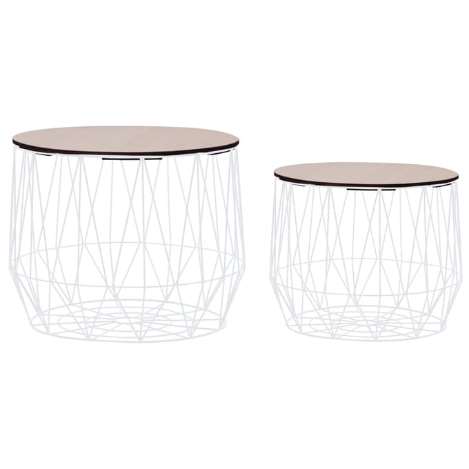 vidaXL Salontafels 2 st wit